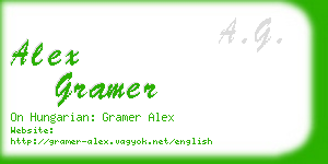 alex gramer business card